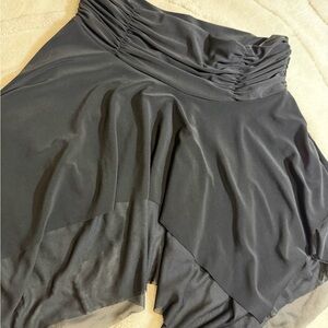 Charlotte Russe Black Sheer Layered Asymmetrical Fairy Core Skirt